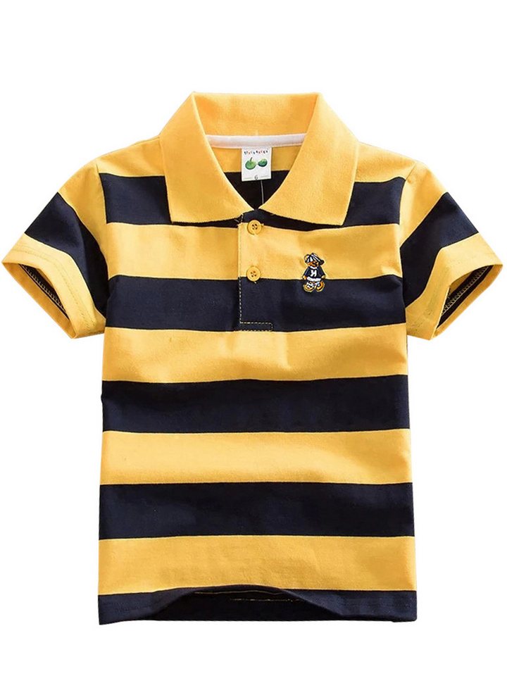 DEBAIJIA Poloshirt Jungen Poloshirt Kinder 1-12T Baumwolle Atmungsaktiv Sommer von DEBAIJIA