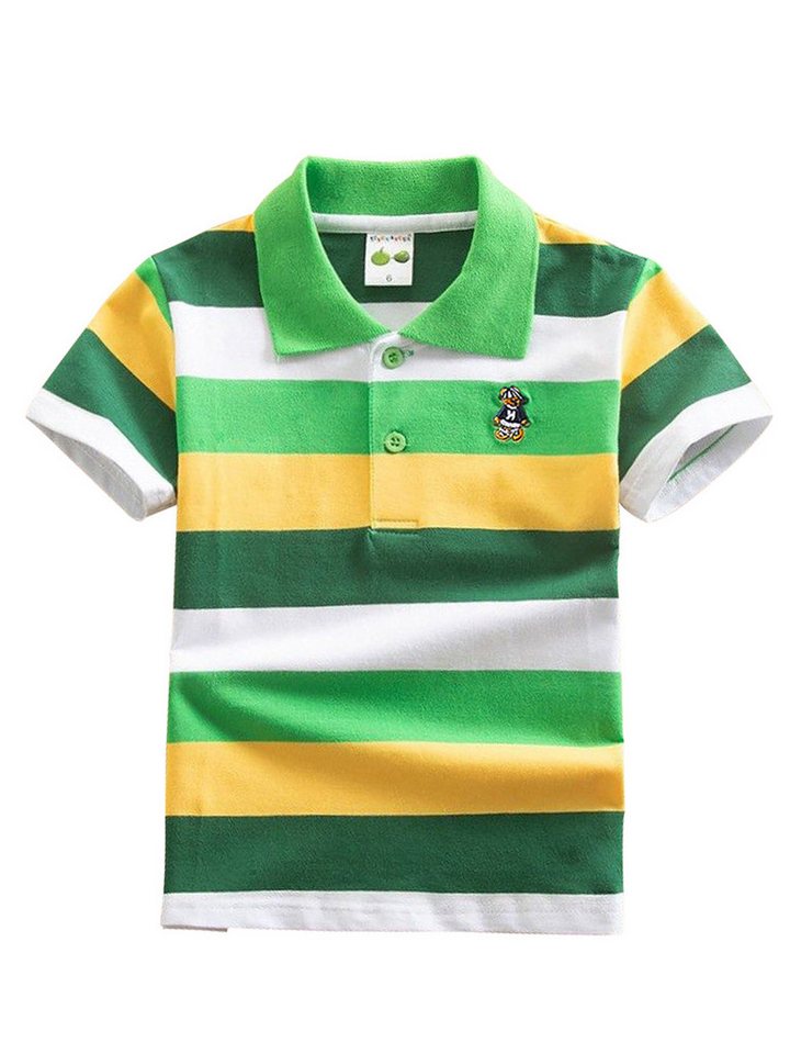 DEBAIJIA Poloshirt Jungen Poloshirt Kinder 1-12T Baumwolle Atmungsaktiv Sommer von DEBAIJIA