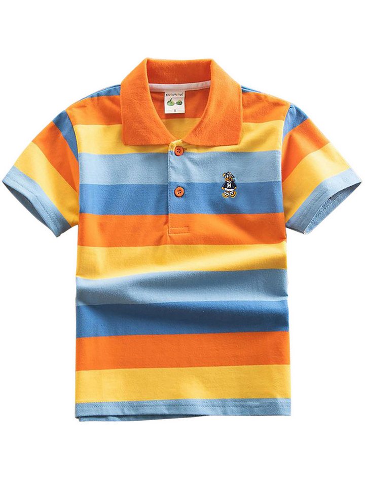 DEBAIJIA Poloshirt Jungen Poloshirt Kinder 1-12T Baumwolle Atmungsaktiv Sommer von DEBAIJIA