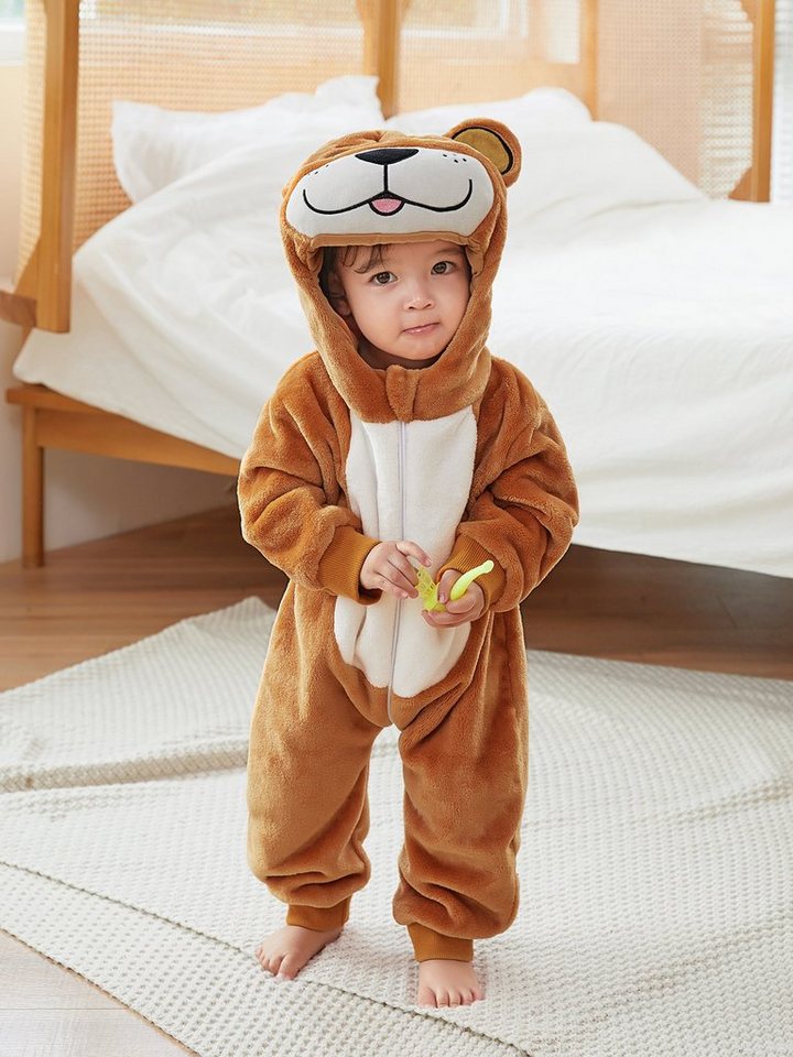 DEBAIJIA Pyjama DEBAIJIA 0-36M Pyjama Baby Spielanzug Winter Tier Strampler Overall von DEBAIJIA