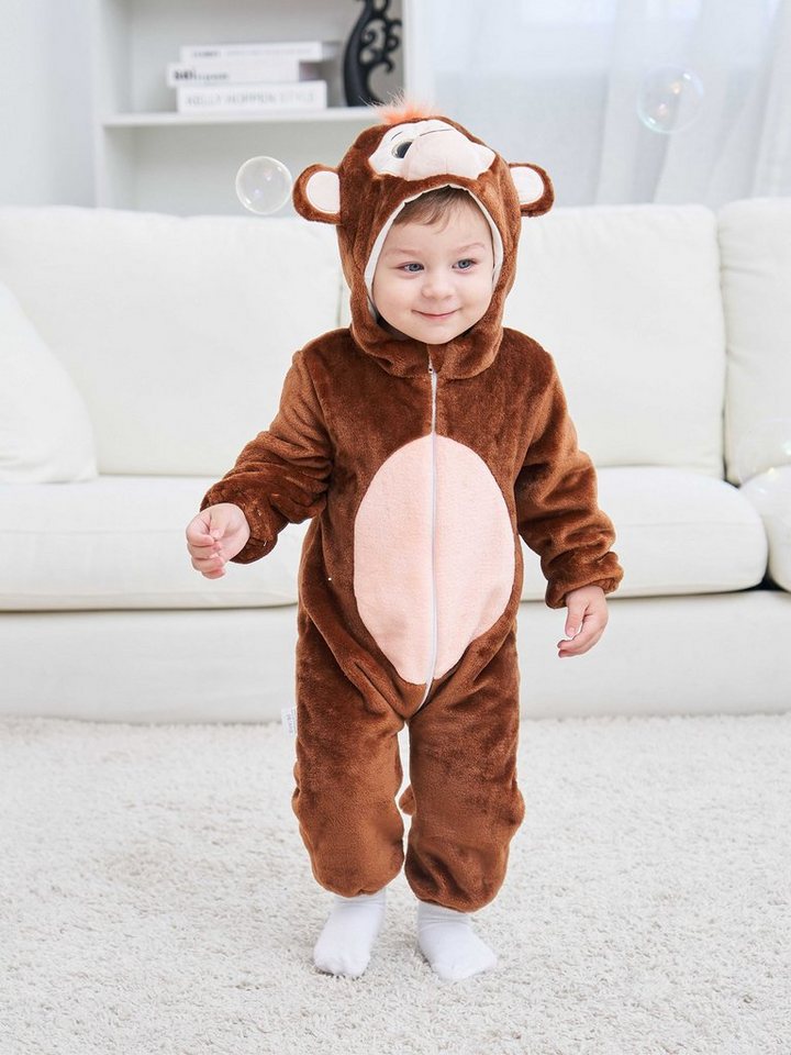 DEBAIJIA Pyjama DEBAIJIA Baby Flanell Spielanzug 0-36M Tier Winter Strampler Pyjama von DEBAIJIA