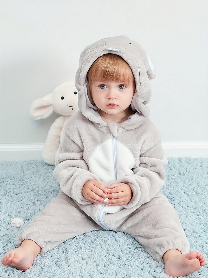 DEBAIJIA Pyjama DEBAIJIA Baby Flanell Winter 0-36M Jumpsuit Junge und Mädchen Pyjama von DEBAIJIA