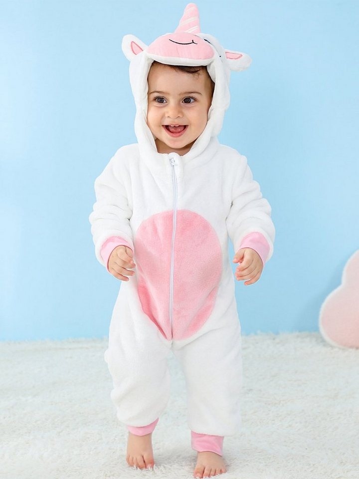 DEBAIJIA Pyjama DEBAIJIA Winter Baby 0-24M Tier Strampler Mädchen Junge Süß Pyjama von DEBAIJIA