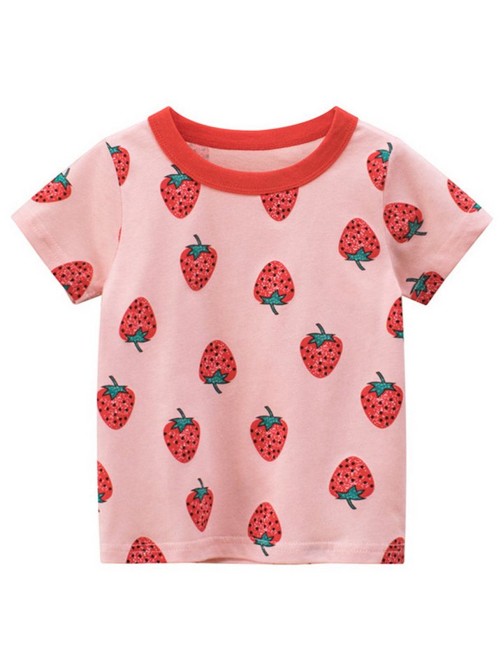 DEBAIJIA T-Shirt Mädchen T-Shirts Kinder 1-8T Baumwolle Rundhalsausschnitt Sommer von DEBAIJIA