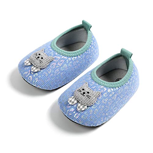 DEBAIJIA Unisex Baby Shoes Plattform, Katze Blau, 17.5 EU von DEBAIJIA