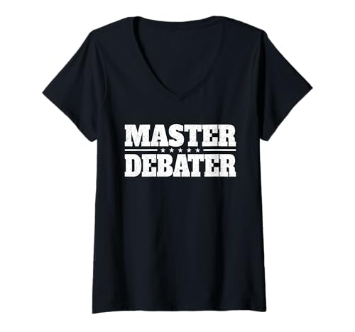 Damen Meister Debattierender Meister T-Shirt mit V-Ausschnitt Damen Meister Debattierender Meister T-Shirt mit V-Ausschnitt von DEBATE TEAM GEAR