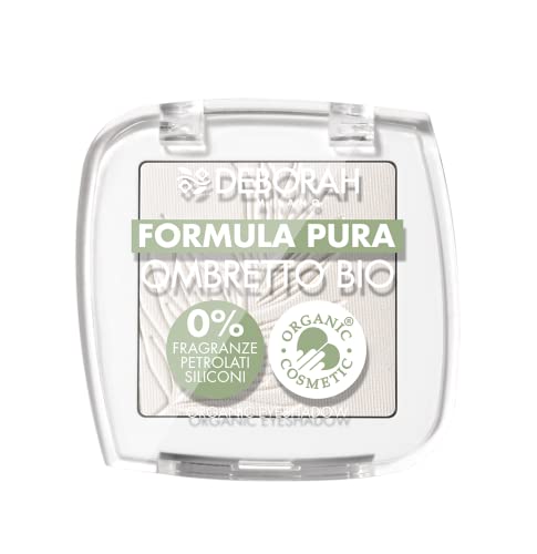 Deborah Lidschatten Mono BIO Formula Pure Farbe Nr. 01 Weiß, mit Inhaltsstoffen 100% natürlichen Ursprungs, Vegan und Animal Friendly von DEBORAH