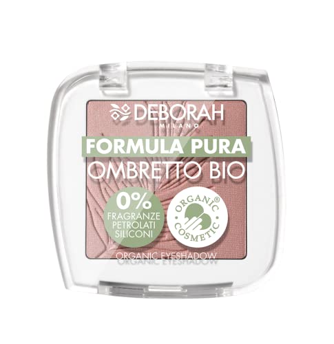 Deborah Lidschatten Mono BIO Formula Pure Farbe Nr. 05 Pink, mit Inhaltsstoffen 100% natürlichen Ursprungs, Vegan und Animal Friendly von DEBORAH