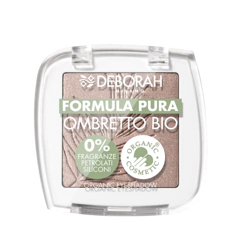 Deborah Mono-Augenlidschatten BIO Formel Pure Farbe Nr. 07 Taupe, mit Inhaltsstoffen 100% natürlichen Ursprungs, Vegan und Animal Friendly von DEBORAH