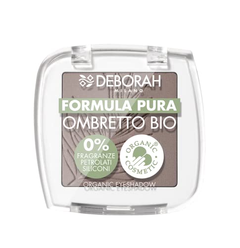 Deborah Augenlidschatten Mono Bio Formel Pure Color Nr. 09 Mat Grey Brown, mit Inhaltsstoffen 100% natürlichen Ursprungs, vegan und tierfreundlich von DEBORAH