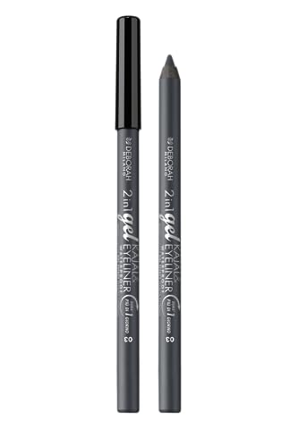 Deborah Milano 2-in-1 Kajal und Eyeliner, wasserfest, 03 Grau, langanhaltend, wasserfest, ultra-pigmentiert und cremig, verleiht einen intensiven und definierten Look, 1,21 g Deborah Milano 2-in-1 Kajal und Eyeliner, wasserfest, 03 Grau, langanhaltend, wasserfest, ultra-pigmentiert und cremig, verleiht einen intensiven und definierten Look, 1,21 g von DEBORAH