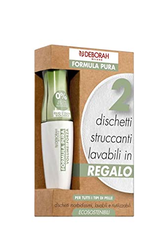 Deborah Milano Formula Pura Set Mascara Volume & Forza Schwarz 12 ml + 2 waschbare und wiederverwendbare Make-up-Entferner-Pads Deborah Milano Formula Pura Set Mascara Volume & Forza Schwarz 12 ml + 2 waschbare und wiederverwendbare Make-up-Entferner-Pads von DEBORAH