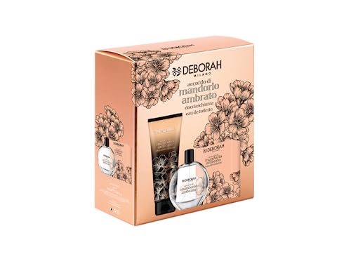 Deborah Milano - Geschenkset für Damen mit bernsteinfarbenem Mandelbaum, inklusive Eau de Toilette 100 ml und Duschgel 250 ml von DEBORAH