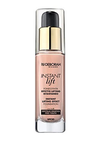 Deborah Milano Instant Lift SPF 30, 01 Fair, Lifting- und Aufhellungseffekt, antioxidative Formel mit asiatischer Centella, spendet elastische, getönte und geschliffene Haut, 30 ml von DEBORAH
