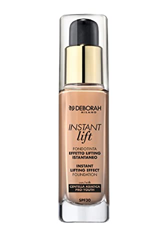 Deborah Milano Instant Lift SPF 30, 03 Sand, Lifting- und Aufhellungseffekt, antioxidative Formel mit asiatischer Centella, spendet elastische, getönte und geschliffene Haut, 30 ml von DEBORAH