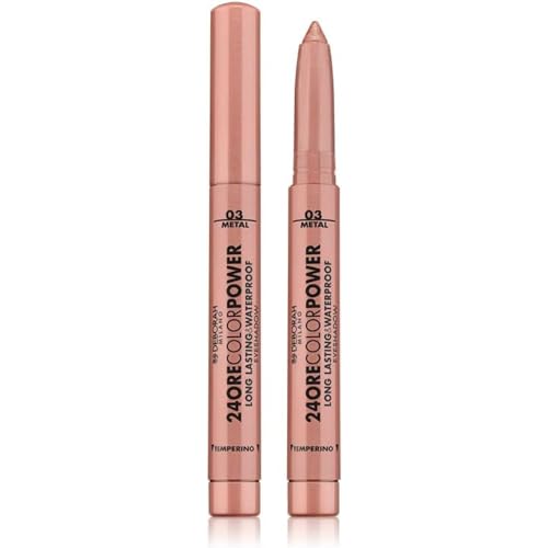 Deborah Milano - Lidschatten 24 Stunden Color Power Waterproof, N.3 Rose Bronze, Lidschattenstift, hoher Halt von DEBORAH