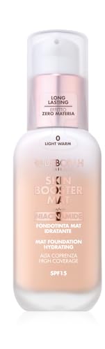 Deborah Milano Skin Booster MAT Foundation aus Serum, LSF 15, N.0 Light Warm, belebend und aufhellend, mit Vitamin C, natürlicher Effekt, glättet den Teint, 30 ml von DEBORAH