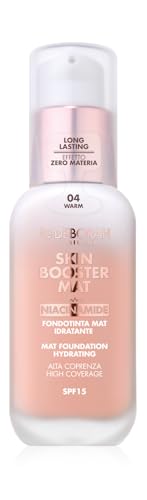 Deborah Milano Skin Booster MAT Foundation aus Serum, LSF 15, N.4 Warm, belebend und aufhellend, mit Vitamin C, natürlicher Effekt, glättet den Teint, 30 ml von DEBORAH