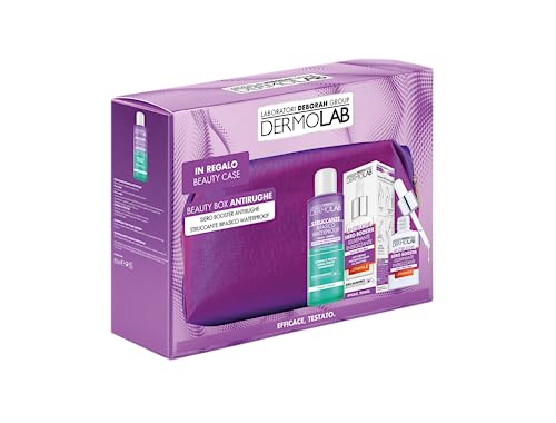 Dermolab Set Beauty Box Anti-Falten, enthält Serum Booster Anti-Falten-Aufhellung, 30 ml, Bufasischer Make-up-Entferner, wasserdicht, 150 ml und Pads von DERMOLAB