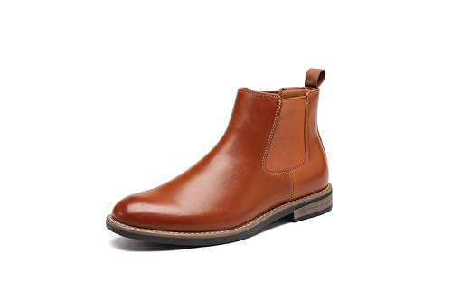 DECARSDZ Chelsea-Stiefel für Herren, lässig, klassisch, bequem, zum Reinschlüpfen, Wildleder, Chukka, Herren-Stiefelette, Braun-1029, 43 EU von DECARSDZ
