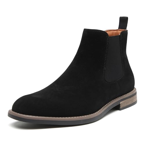 DECARSDZ Herren Chelsea Boots Casual Comfy Slip-On Kleid Männer Stiefeletten…, Schwarz1029, 43 EU von DECARSDZ