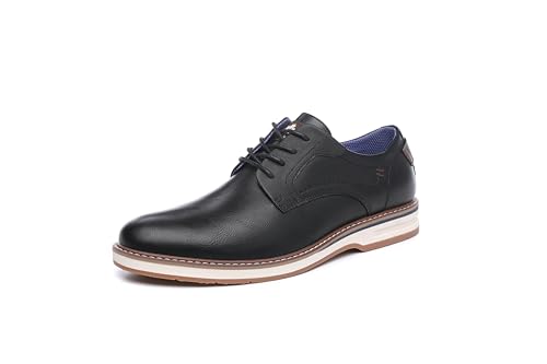 DECARSDZ Herrenschuhe, Freizeitschuhe, Oxford-Schuhe, Business, formelle Schuhe, Verwendung für Business, soziale Veranstaltungen, Hochzeit, Reisen, Schwarz, 42.5 EU von DECARSDZ