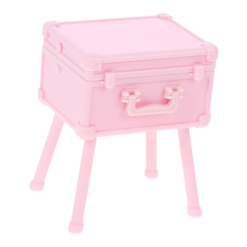 DECHOUS 1 Satz Mini-Kosmetikkoffer Puppenhaus-Kosmetik- Puppenhaus Miniaturen Mini-Hausversorgung Rollenspielmodell Kosmetik-Kit kleines Kosmetikset Puppenhaus-Minikosmetik Abs Rosa von DECHOUS