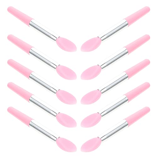 DECHOUS 10 Stück Silikon Lippenpinsel für Lippenbalsam und Lidschatten Wiederverwendbare Make Up Applikatoren für Damen für Präzise Lippenanwendung und Augen Make Up von DECHOUS