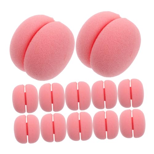 DECHOUS 12 Stück Pinke Schwamm Lockenwickler für Damen Sanfte Schlafgeeignete Haarstyling Werkzeuge Mühelose Lazy Wave Haargestaltung Schonende Einfache Anwendung für Zuhause und Salon von DECHOUS