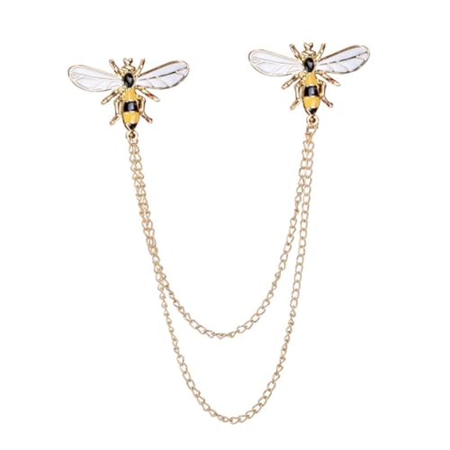 DECHOUS Elegante Bienenbrosche Mit Quaste Für Damen Stilvolle Kragenpin Mit Vintage-design Als Modisches Accessoire Für Partykleider Und Chiffonjacken von DECHOUS