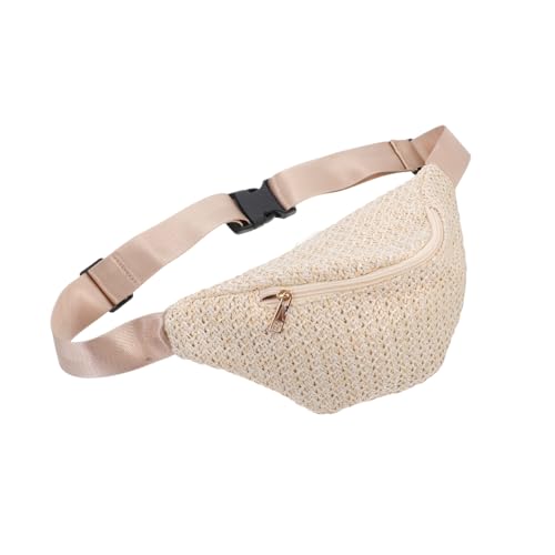 DECHOUS Kleiner Hüfttasche Damen Sommer Umhängetasche Gewebte Strohtasche Leichte Crossbody Tasche Für Wandern Und Outdoor Aktivitäten von DECHOUS