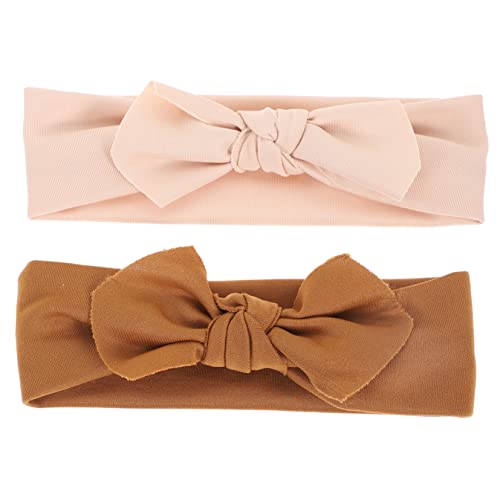 DECHOUS 2 Stück Haarband mit Großem Schleifen Design Elastische Kopfbedeckung für Kleinkinder Süßer Haarschmuck für Mädchen für und Besondere Anlässe von DECHOUS