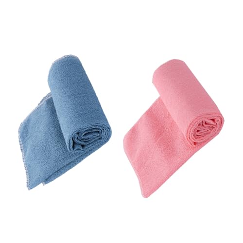 DECHOUS 2 Stück Peeling duschtuch Extra Langes Doppelseitiges Peeling badetuch für Effektive Körperreinigung und Massage Rückenschonend Leicht für Zuhause Reise und Tägliche Anwendung von DECHOUS