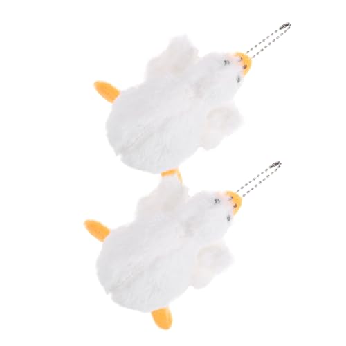 DECHOUS 2 Stück Teiliges Plüsch Gänse Schlüsselanhänger Weiches Gefülltes Kuscheltier Leichter Taschenanhänger und Dekorativer Gänsebehang Groß für Rucksack und von DECHOUS