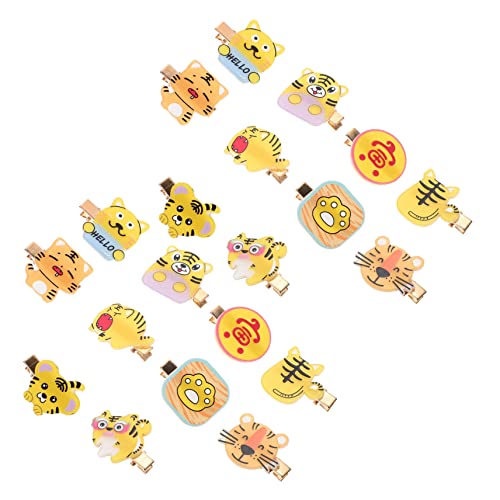 DECHOUS Haarklammer Für Kleine Mädchen Cartoon Tiger Haarspangen 20 Stück Haarklammern Kopfschmuck Für Kinder Süße Clips Für Tägliche Frisuren Und Partys von DECHOUS
