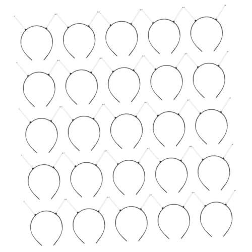 DECHOUS 24 Stück DIY Haarreifen Teilig Elastische Schwarze Stirnband Rohlinge Robuste Haarschmuck Basis zum Basteln Verstellbare Kopfbänder für Frauen und Mädchen für Party und von DECHOUS