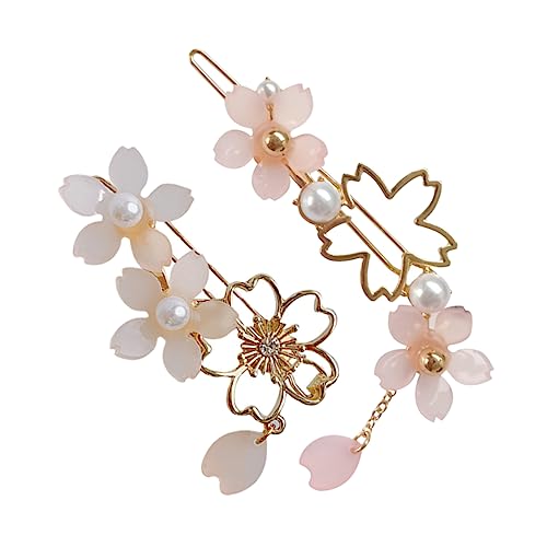 DECHOUS 2er Set Kirschblüten Haarnadeln - Chinesische Haarschmuck Haarklammern Für Frauen - Elegante Haarspangen Im Hanfu Stil Perfekt Für Festliche Anlässe Und Alltägliches von DECHOUS