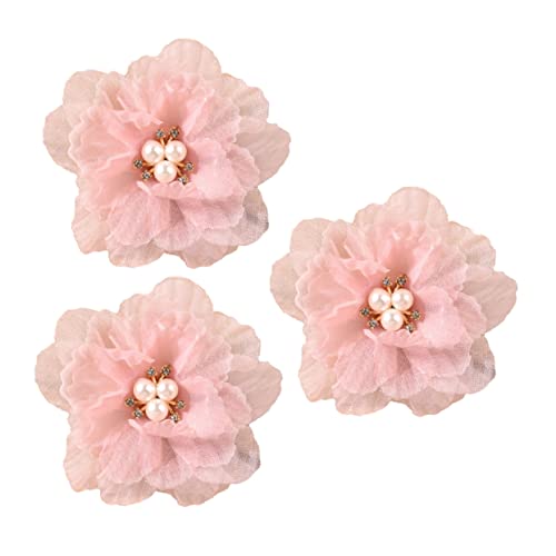 DECHOUS 3 Stück Blumen Haarspangen für Mädchen Teiliges Set mit Perlen Dekorative Haarklammern für Verschiedene Frisuren und Besondere Anlässe von DECHOUS