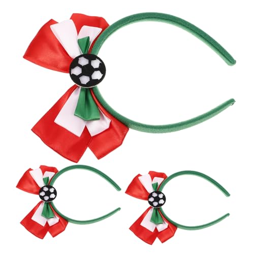 DECHOUS 3 Stück Fußball Haarband Mit Flaggen Muster Elastisches Stirnband Für Sportveranstaltungen Cheerleading Und Fußball Events Passend Für Erwachsene Und Kinder Modisches von DECHOUS