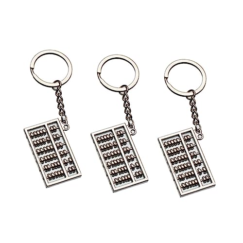 DECHOUS 3 Stücke Abakus Schlüsselanhänger Aus Metall – Stilvolle Mini Dekoration Für Taschen - Schlüssel Oder Autos – Feng Shui Glücksbringer Als Für Männer Und Frauen – von DECHOUS