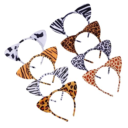 DECHOUS 8stücke Tier Haarreif Für Halloween Party Stirnbänder Ohr Cosplay Accessoires Damen Kopfbedeckung von DECHOUS