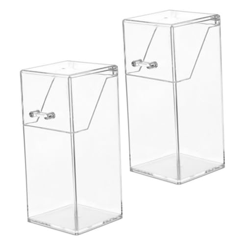 DECHOUS Acryl Pinselhalter Mit Deckel - 2er Set Aufbewahrungsbox Für Make-up Und Schreibwaren Eleganter Desktop Organizer Für Kosmetik Und Stifte Idealer Pinsel Organizer von DECHOUS