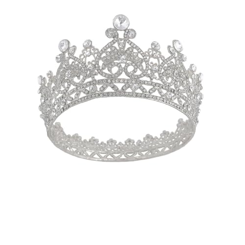 DECHOUS Brautkrone aus Silbernem Legierungs mit Funkelnden Zirkonia Kreative Hochzeits Haarspange Edles Barock Design Langlebig und Stilvoll für Damen bei Hochzeit und Besonderen Anlässen von DECHOUS