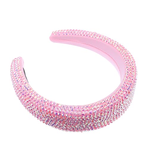 DECHOUS Breites Strass Haarband Damen Gepolstert mit Glitzer Kristallen Modischer Haarreif für Hochzeit Party Geburtstag Bequemer Stirnband Haarschmuck für Festliche Anlässe von DECHOUS