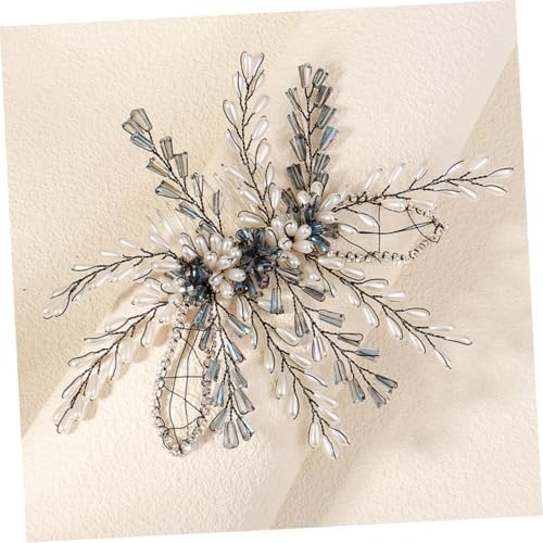 DECHOUS Eleganter Haarkamm mit Perlen und Strasssteinen Dekoratives Haarschmuck accessoire für Damen Vielseitig für Braut Brautjungfern und Festliche Frisuren Geeignet Klassisch Stilvoll von DECHOUS