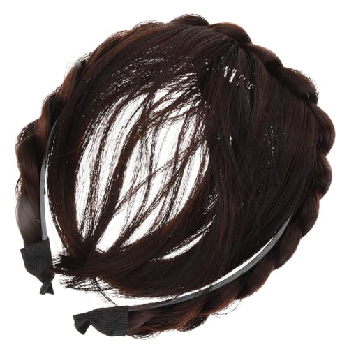 DECHOUS Front Hair Bangs Zopf Haarband aus Hitzebeständigem Fasermaterial Geflochtenes Stirnband für Damen und Mädchen Bequemes Haarschmuck accessoire für Alltag und Festlichkeit von DECHOUS