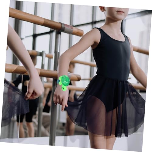 DECHOUS Grünes Plüschtier Schnapparmband Weiches Kuscheltier Armband mit Süßem Schildkröten Design Leichtes Kinderparty Hautfreundliches Tragbares für Junge Mädchen und Erwachsene von DECHOUS