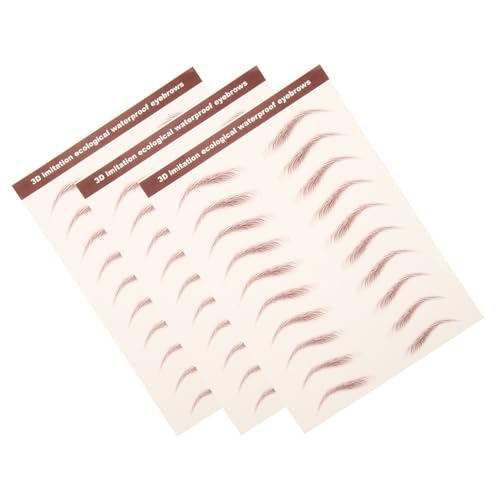 DECHOUS 3blätter Augenbrauenaufkleber Wasserfest Simulation Augenbrauen Transfer Aufkleber Für Make-up Zubehör Formgebung Pflege von DECHOUS