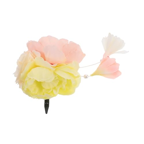 DECHOUS Japanische Künstliche Pfingstrosenblumen Haarspange Mit Quaste Für Frauen Traditioneller Japanischer Haarschmuck Für Yukata Hanfu Und Besondere Anlässe von DECHOUS