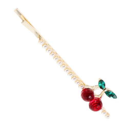 DECHOUS Haarspange Kirschform Mit Strass-verzierungen Dekorative Anstecknadel Für Damen Vielseitig Einsetzbar Als Bobby Oder Seitliche Haarfixierung Alltagstauglich Und Elegant von DECHOUS